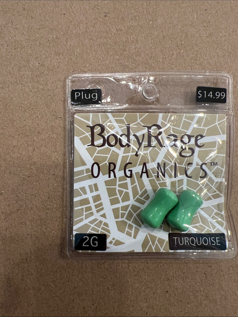 BodyRage Organics Turquoise Plug Earrings